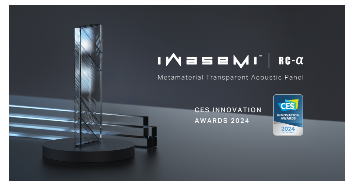 In commemoration of winning the “CES® 2024 Innovation Awards” at the world’s largest tech event “CES 2024”, the largest installation support campaign for the “world’s first” transparent acoustic metamaterial sound absorbing material “iwasemi™RC-α” has started. Half of the number of installations is free with the installation of more than 3 meeting rooms.